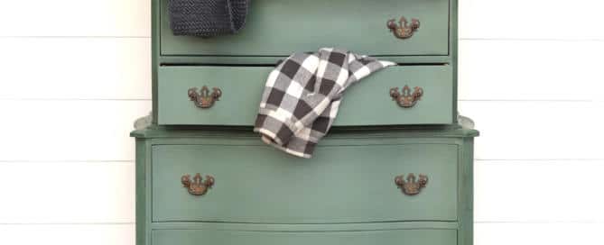 Real Milk Paint's Blue Spruce color of the month dresser