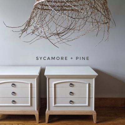 Antique drawers white finish