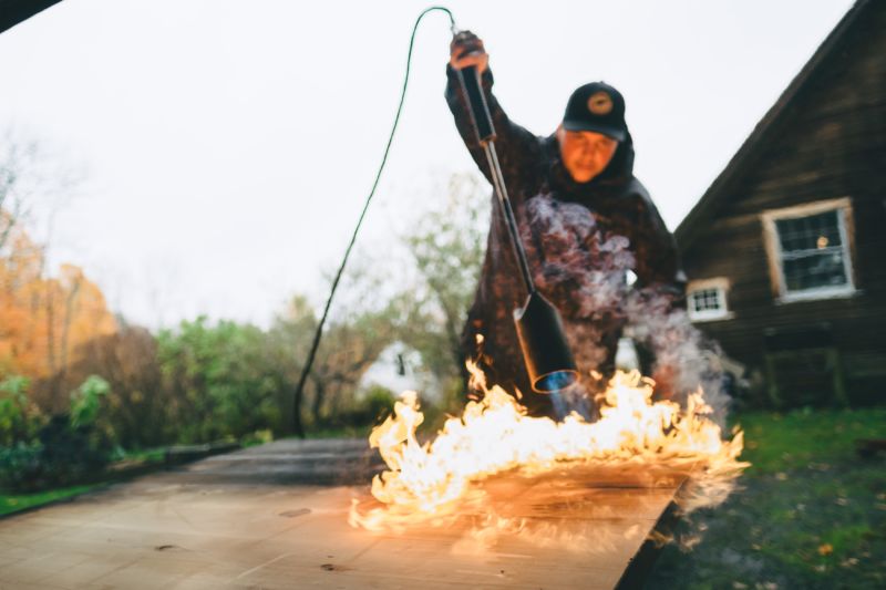 Preserve wood by charring