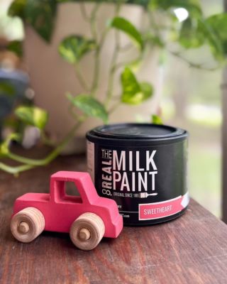 Pink Wood Toy painted with Real Milk Paint from The Patrick Pack